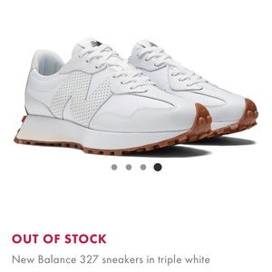 Women’s SZ 7.5/Men’s SZ 6 New Balance 327 sneakers in triple white. New in box.